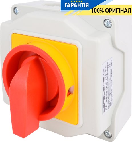 Пакетний перемикач E.NEXT LK25/1.216-ОК/45 1p 25А IP44 з корпусом під пломбування, 8468-200