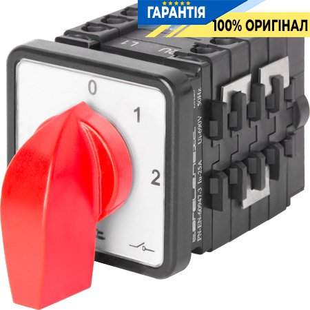 Пакетний перемикач E.NEXT LK25/4.322-ZP/45 щитовий з передньою панеллю, 0-1-2, 25А 8421-200