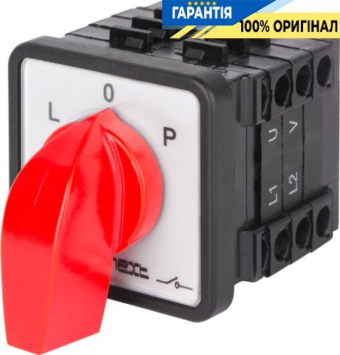 Пакетный переключатель E.NEXT LK25/3.325-ZP/45 щитовой с передней панелью, L-0-P, 25А 8451-200