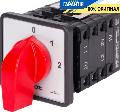 Пакетный переключатель E.NEXT LK63/4.322-ZP/45 щитовой с передней панелью, 0-1-2, 63А 8821-200