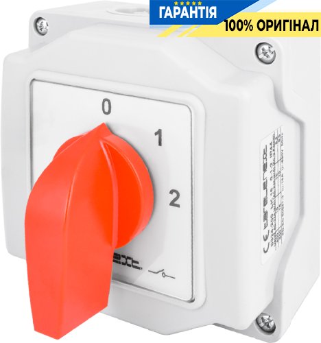 Пакетний перемикач E.NEXT LK16/4.322-ОВ/45 0-1-2 16А IP44 корпус 8324-200