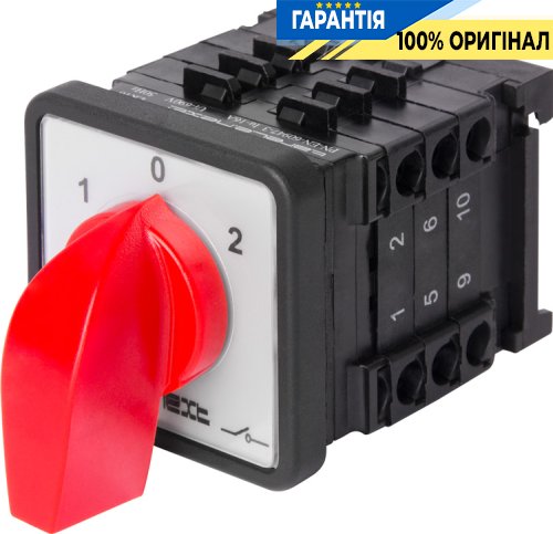 Пакетный переключатель E.NEXT LK16/3.323-SP/45 щитовой 3-полюсный 16А 1-0-2 на DIN-рейку 8337-200