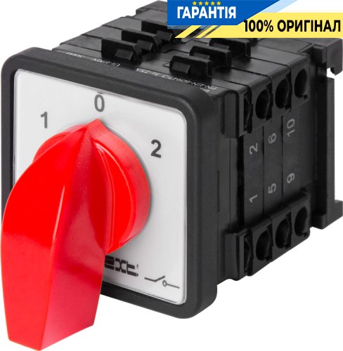 Пакетний перемикач E.NEXT LK25/3.323-SP/45 щитовий 3-полюсний 1-0-2, 25А, на DIN-рейку, артикул 8437-200