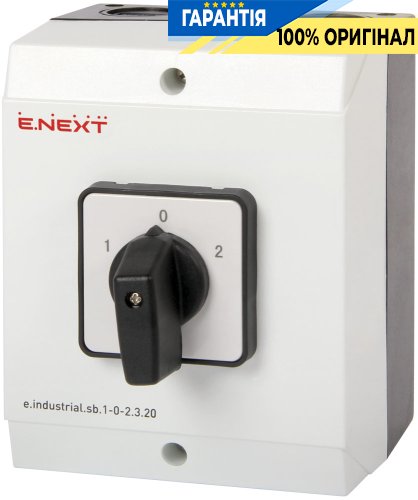 Пакетный переключатель E.NEXT e.industrial.sb.1-0-2.3.20, 3 полюса, 20А (1-0-2) i0360005