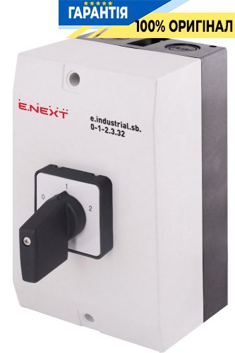 Пакетный переключатель E.NEXT e.industrial.sb.0-1-2.3.32, 3 полюса, 32А, 0-1-2, артикул i0360016