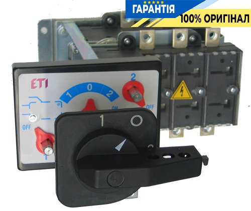 Перемикач навантаження ETI LA CO 3P 1/D 160A 1-0-2 з виносною рукояткою, артикул 4667001