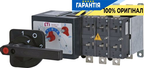 Перемикач навантаження ETI LA CO 3P 5/D 1600A 1-0-2 з виносною рукояткою, артикул 4667007