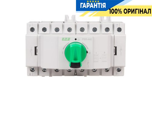 Перемикач 1-0-2 з поворотною ручкою 4 полюси 40А F&F PSR-440 для керування електромережею