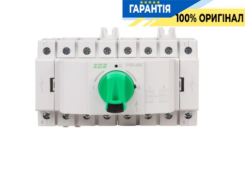 Перемикач 1-0-2 з поворотною ручкою 4P 80A F&F PSR-480 для керування електромережами