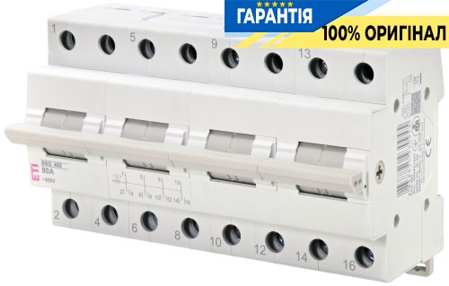 Переключатель нагрузки ETI SSQ 480 "1-0-2", 4 полюса, 80А, артикул 2421447