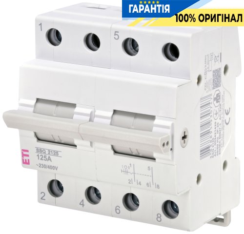 Перемикач навантаження ETI SSQ 2125 2-полюсний 125A "1-0-2" 2421429