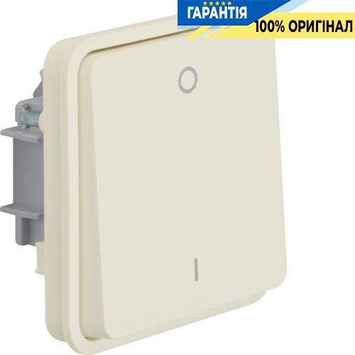 Вставка вимикача 2-полюсного 0-І, полярно білий, 10АX / 250В Berker W.1 30423512