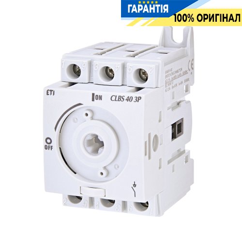 Вимикач навантаження ETI CLBS 63A 3P 1-0 4661403 для захисту та відключення електричних ланцюгів