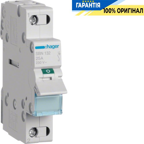 Выключатель нагрузки 1-полюсный 32А 230В Hager SBN132 для электросетей