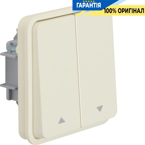 Вставка выключателя для жалюзи 2-клавишная, полярно белый, 10А/250В W.1 Berker 30653512