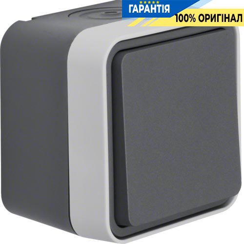 Переключатель IP55, серый, 10АX/250В W.1 Berker 30763505