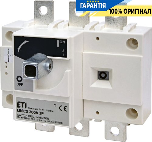 Выключатель нагрузки 3P 200А 1-0 LBSCD ETI 4661912 для электросетей