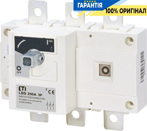 Выключатель нагрузки 3P 250А LBS ETI 4661451, 1-0 переключатель