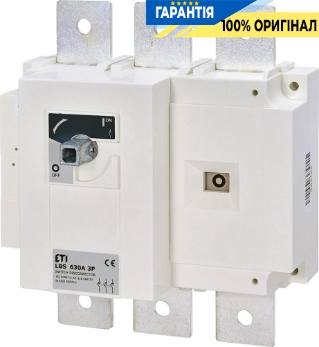 Выключатель нагрузки 3-полюсный 630А 1-0 LBS ETI 4661453