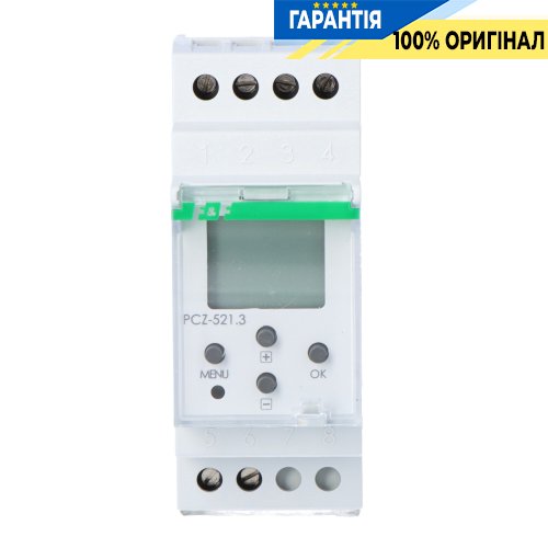 Таймер программируемый F&F PCZ-521.3 DIN 24-264В AC/DC 1ПК 16А недельный одноканальный с NFC