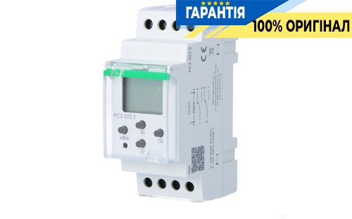 Таймер программируемый F&F PCZ-522.3 недельный двухканальный 16А 24-264В AC/DC с NFC, DIN