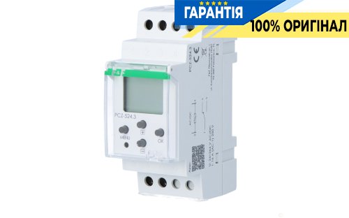 Программируемый таймер F&F PCZ-524.3 DIN 24-264В AC/DC 1ПК астрономический одноканальный с NFC