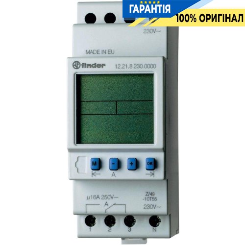 Таймер цифровой недельный 1ПК 230VAC 16А Finder 122182300000