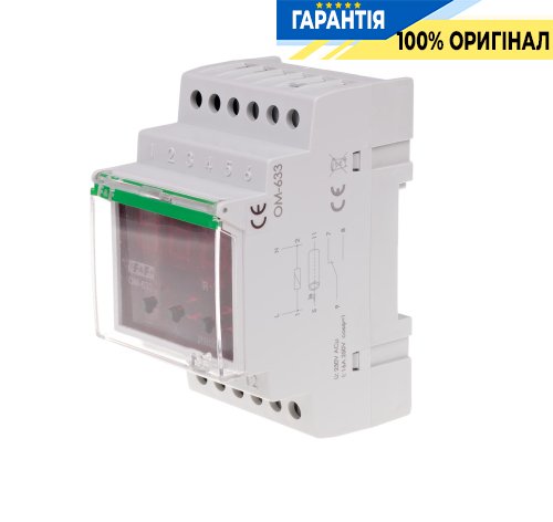 Ограничитель мощности F&F ОМ-633, 1ПК 230В/16А, 1-10кВт, с функцией реле напряжения