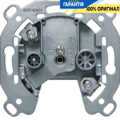 Антена проходна розетка Hager WDF45921 з 2 гніздами для TV і FM, 8dB