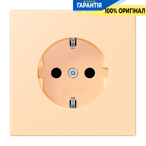 Розетка з заземленням 250V 16A з шторками та пружинним затиском JUNG LC1520KI223 ocre
