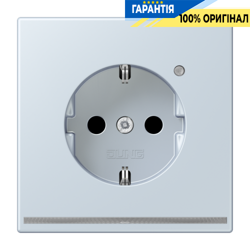 Розетка з заземленням з LED підсвіткою, пружинний затиск JUNG LC1520-OLNW209 outremer pâle (32023)