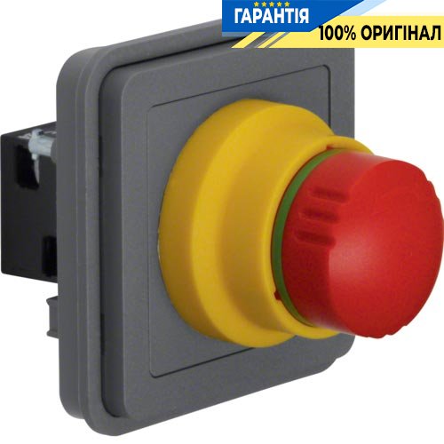 Вставка кнопки аварійного вимикача, сірий, 10А/250В Berker W.1 44713512