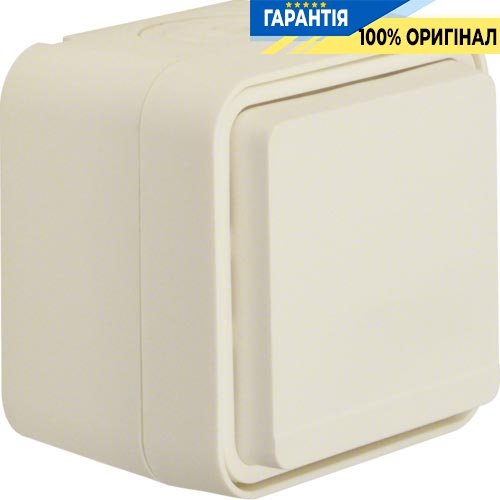 Розетка с з/к IP55, полярно белый, 16А/250В W.1 Berker 47403512