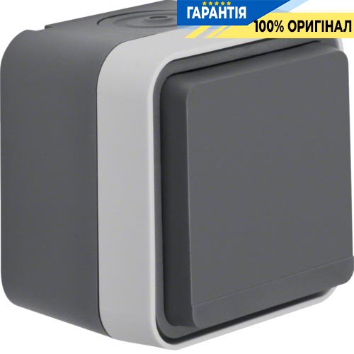 Розетка с з/к IP55, серый, 16А/250В W.1 Berker 47403515