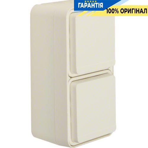 Розетка с з/к двойная вертикальная IP55, полярно белый, 16А/250В W.1 Berker 47703522