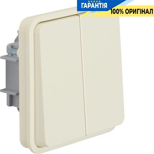Вставка кнопки 2-клавишной, полярно белый, 10АX/250В W.1 Berker 50423512