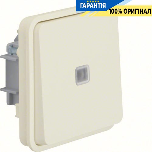 Вставка кнопки с подсветкой, полярно белый, 10АX/250В W.1 Berker 50463522