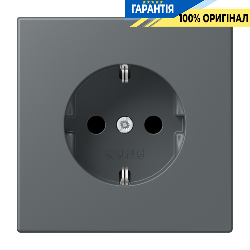 Розетка з заземленням 250V 16A з пружинним затискачем JUNG LC1520202 gris foncé 31 (32010)