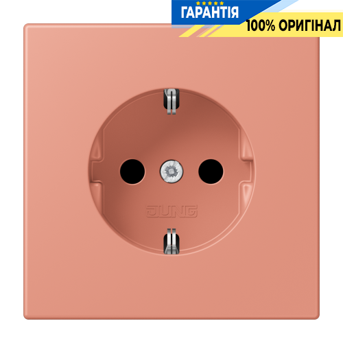 Розетка з заземленням 250V 16A з пружинним затиском JUNG LC1520233 l’ocre rouge moyen (32111)