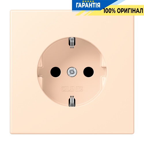 Розетка з заземленням 250V 16A з пружинним затискачем JUNG LC1520238 terre sienne pâle