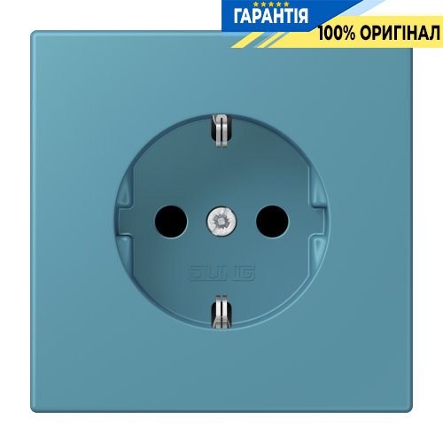 Розетка с заземлением 250V 16A винтовой зажим JUNG LC1521212 céruléen vif (32031)
