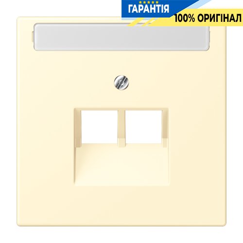 Накладка для 2-й компьютерной розетки UAE с полем для надписи JUNG LC969-2NAUA201 blanc