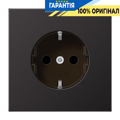 Розетка с заземлением и защитой Jung AL1521 KID Dark