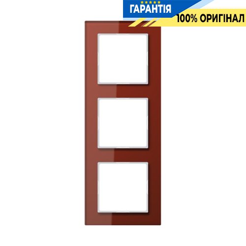 Рамка 3-я Jung AC583GLRT красный оксид