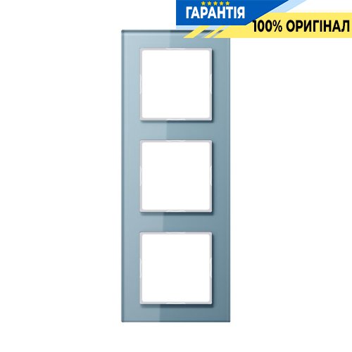 Рамка 3-я Jung AC583GLBLGR серо-голубой