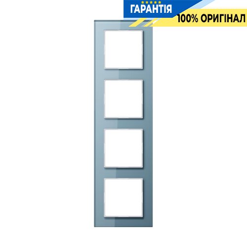 Рамка 4-а Jung AC584GLBLGR сіро-блакитний