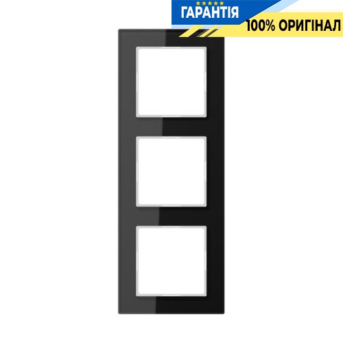 Рамка 3-а Jung AC583GLSW чорна