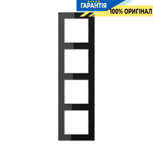 Рамка 4-я Jung AC584GLSW черная