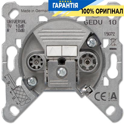 Механізм розетки телевізійної TV+R прохідний GEDU10 Jung