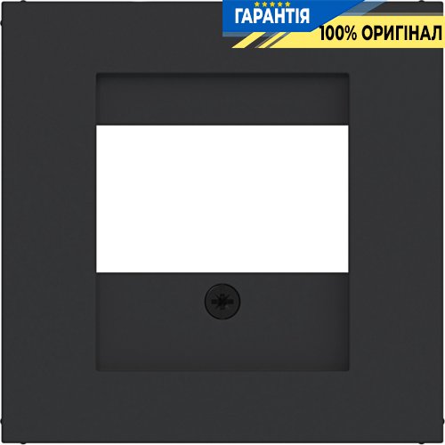 Центральная плата Hager WAF1104BM для розеток TAE, USB и динамиков, черный матовый